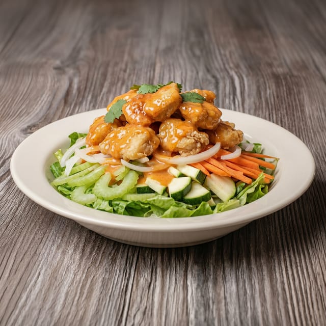 Crispy Chicken with Spicy Cream Sauce.